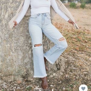 CJLA Malibu jeans, light wash, size 3